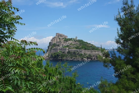 Landschaft mit Castello Aragonese, Ischia