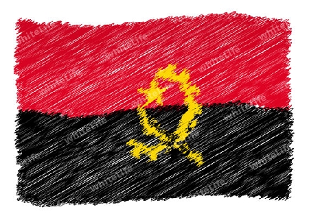 Angola - The beloved country as a symbolic representation as heart - Das geliebte Land als symbolische Darstellung als Herz