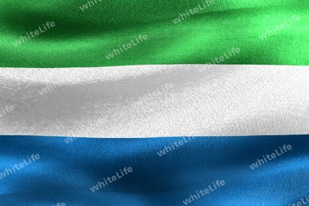 3D-Illustration of a Sierra Leone flag - realistic waving fabric flag.