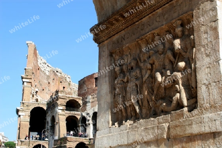 Rom -Konstantin Siegestor - Detail