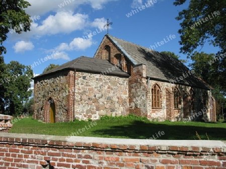 Alte Dorfkapelle in Pommern. Sibin