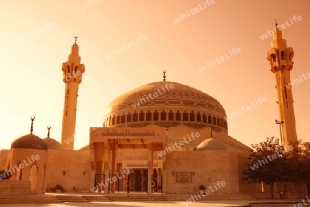 the  King Abdullah Mosque in the City Amman in Jordan in the middle east.