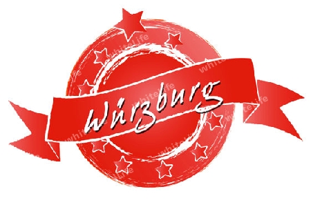 W?RZBURG - Banner, Logo, Symbol im Royal Grunge Style fuer Praesentationen, Flyer, Prospekte, Internet,...