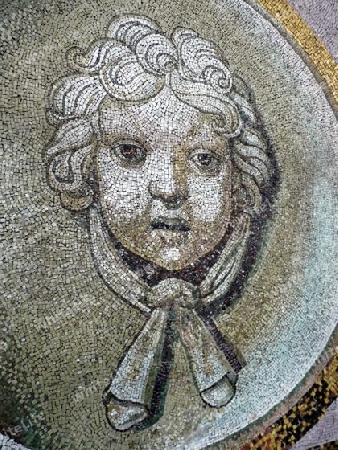 Mosaik von Gesicht in Rom / Italien