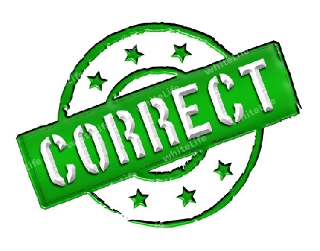 Sign and stamp named "CORRECT" for your presentation, for websites and many more.