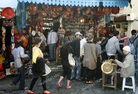 Afrika, Nordafrika, Tunesien, Tunis
Eine Gasse in der Medina mit dem Markt oder Souq in der Altstadt der Tunesischen Hauptstadt Tunis.



