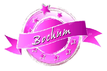 BOCHUM - Banner, Logo, Symbol im Royal Grunge Style fuer Praesentationen, Flyer, Prospekte, Internet,...
