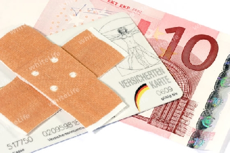 Heftpflaster mit einer Banknote