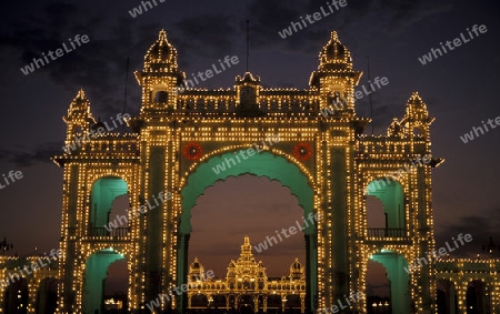the Palace in the city of Mysore in the province of Karnataka in India.