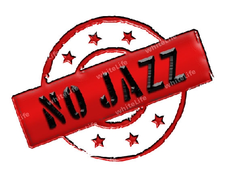 Sign and stamp for your presentation, for websites and many more named No Jazz