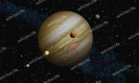 Jupiter mit seine groessten Monde