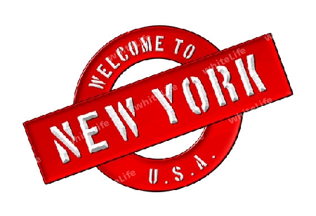 Illustration of WELCOME TO NEW YORK as Banner for your presentation, website, inviting...