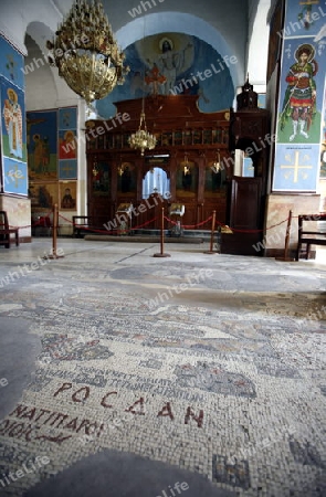 The St George church of Madaba in Jordan in the middle east.