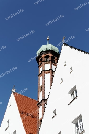 monastery tower of franziskaner in augsburg, bavaria,germany 