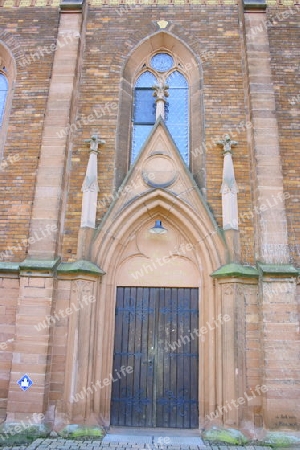 Entrance of a church in Ladenburg, Baden-Wurttemberg, Germany     Eingangsportal einer Kirche in Ladenburg,Baden-W?rttemberg,Deutschland