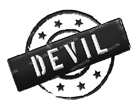 Sign, symbol, stamp or icon for your presentation, for websites and many more named DEVIL