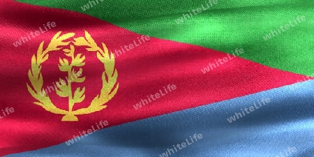 Eritrea flag - realistic waving fabric flag