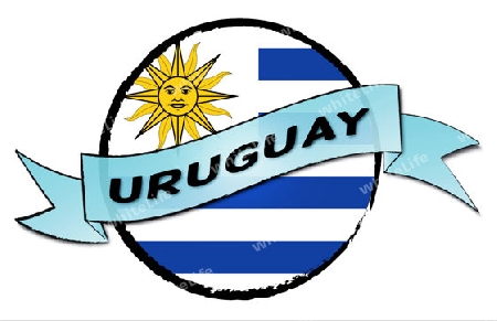 Uruguay - your country shown as illustrated banner for your presentation or as button...
