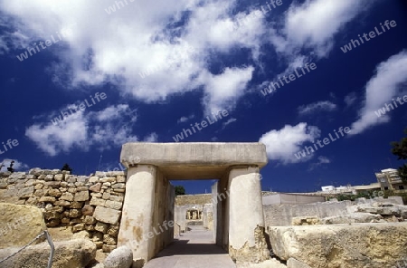 Der Prehistorische Tempel von Mnajdra im sueden von Malta im Mittelmeer in Europa.  (KEYSTONE/Urs Flueeler)