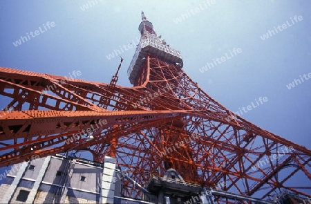 the tokyo tower in the City centre of Tokyo in Japan in Asia,



