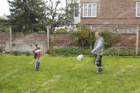 Football on grass