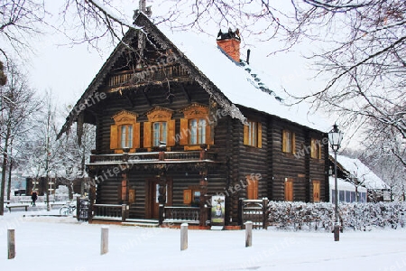Alexandrowka im Winter in Potsdam