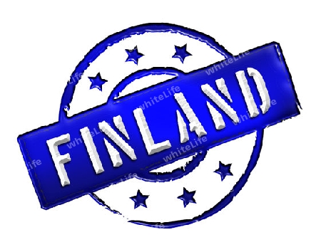 Sign and stamp named Finland / Suomi for your presentation, for websites and many more.