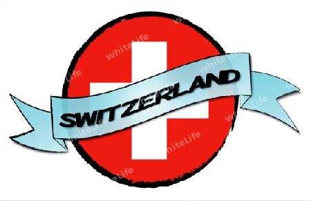 Switzerland - your country shown as illustrated banner for your presentation or as button...