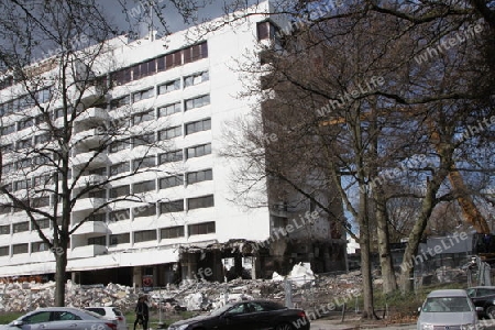 Abriss des Interconti-Hotels in Hamburg