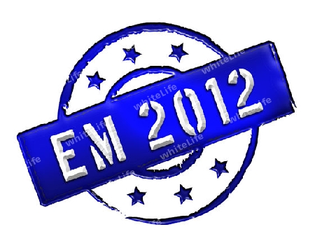 Sign and stamp named "EM 2012" for your presentation, for websites and many more.