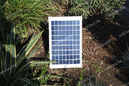 kleines Solarfeld im Garten