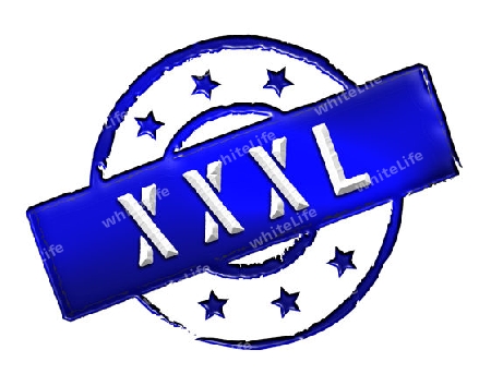 Sign, symbol, stamp or icon for your presentation, for websites and many more named XXXL