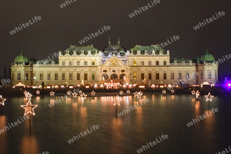 Wien - Belveder Palast durch die Weihnachten