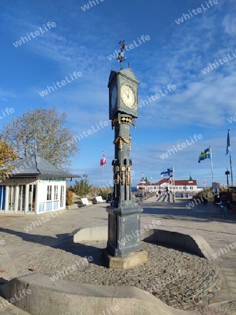 Historische Uhr vor der Seebrücke, Ahlbeck