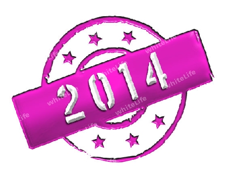 Sign and stamp named "2014" for your presentation, for websites and many more.