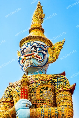 Great palace of Kingspast Bangkok in Thailand