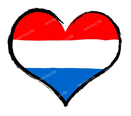 Luxembourg - The beloved country as a symbolic representation as heart - Das geliebte Land als symbolische Darstellung als Herz
