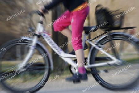 biking woman