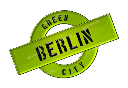 GREEN CITY BERLIN - Zeichen, Symbol, Banner fuer Prospekte, Flyer, Internet, ...
