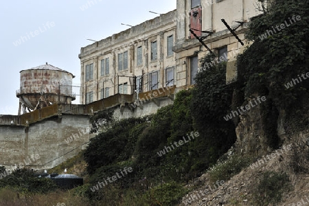 Zellenblock, Aussenansicht, Alcatraz Island, Kalifornien, USA