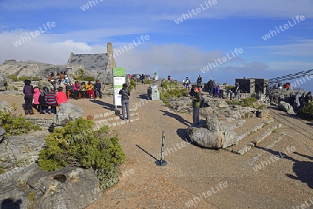 Touristen auf dem Plateau des Tafelberg,   Kapstadt, West Kap, Western Cape, S?dafrika, Afrika