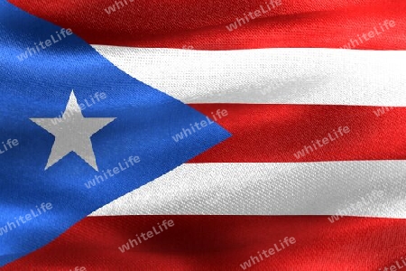 Puerto Rico flag - realistic waving fabric flag
