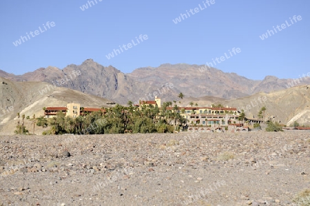 Hotelanlage, Furnace Creek Inn, Death Valley Nationalpark, Kalif