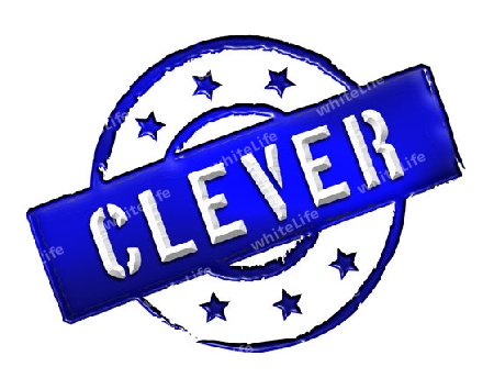 Sign, symbol, stamp or icon for your presentation, for websites and many more named CLEVER