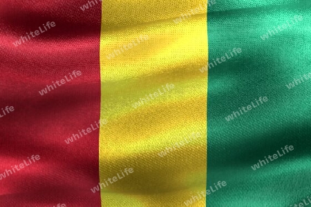 Guinea flag - realistic waving fabric flag