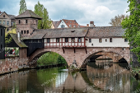 Brücke über die Pegnitz in Nürnberg