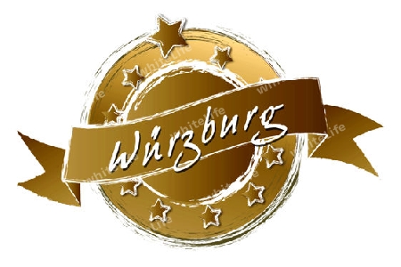 W?RZBURG - Banner, Logo, Symbol im Royal Grunge Style fuer Praesentationen, Flyer, Prospekte, Internet,...