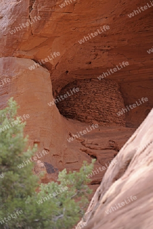 ca. 1500 Jahre alte Ruinen der indianischen Ureinwohner, Mystery Valley, Arizona, USA