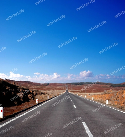 desert road in Madeira Island