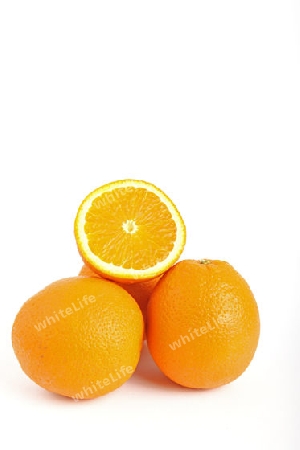 frische Orangen, Apfelsinen, aufgeschnitten